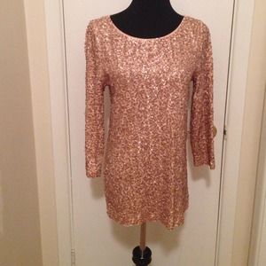 Bronze/gold sequin shirt