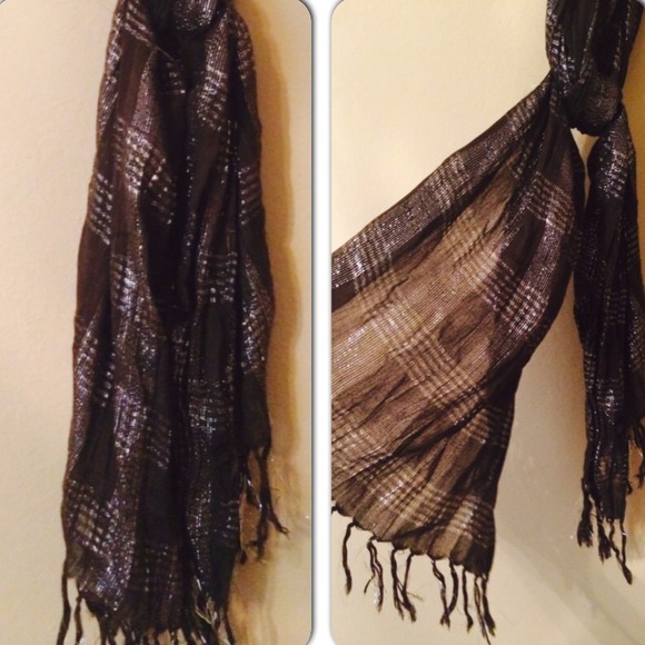 Brown & Silver Scarf🍁🍂