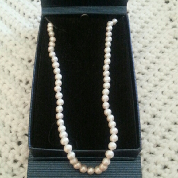 925 lab created pearl necklace