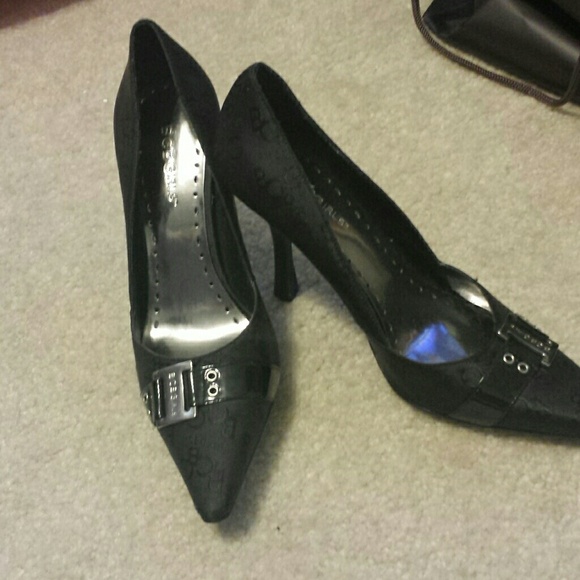 *Sold* 3" Black Heels with Silver Detail