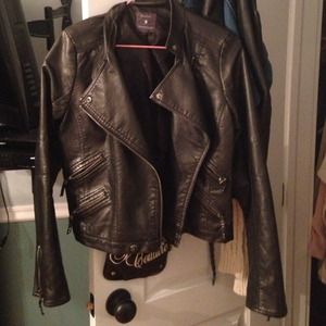 Faux leather jacket
