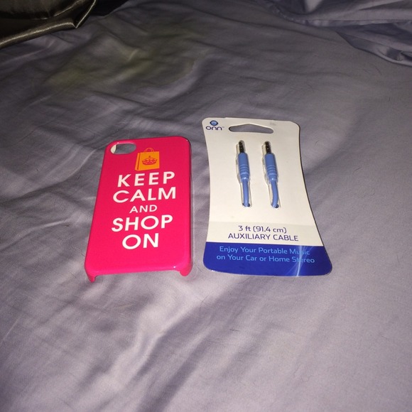 Phone case with Auxillary Cords