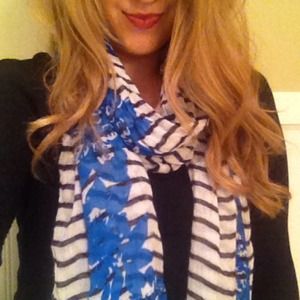 Banana Republic Stripes & Floral Scarf