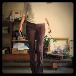 Brown velvet pants from anthropology