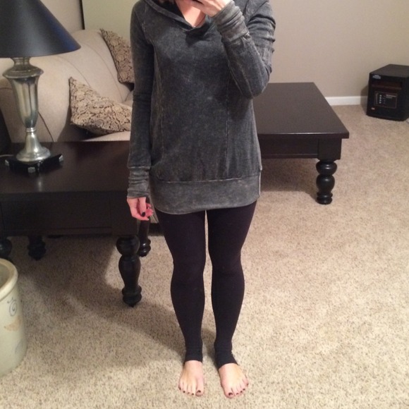 ANGL Distressed Hooded Tunic