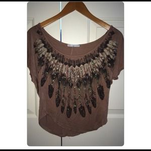 Sparkly feathered Top