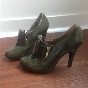 Olive green heels