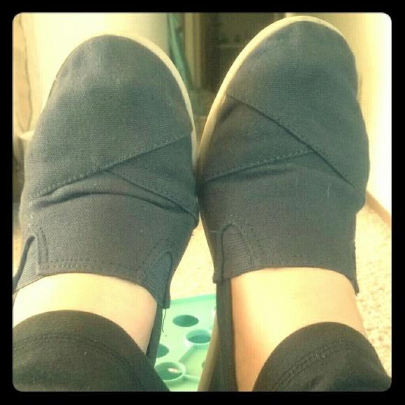 Navy flats