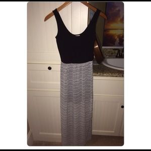 Black and white maxi dress