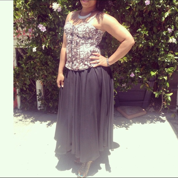 Chiffon maxi skirt
