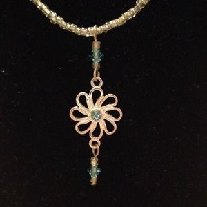 ON HOLD Aquamarine Swarovski crystal necklace