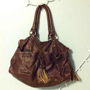 Brown faux leather bag from urban outfitters