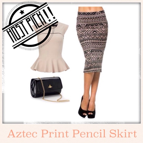 Boutique Brand Dresses & Skirts - ✴️HP!!✴️ Aztec Print Pencil Skirt