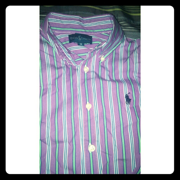 Ralph lauren button up boys shirt size 12