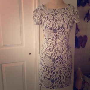 MM Couture White Lace Dress