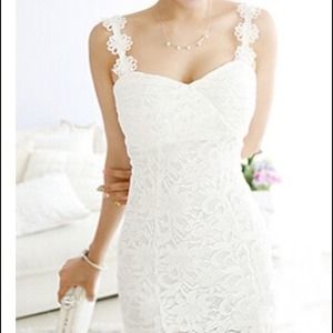 White lace dress