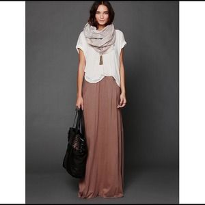 Free People mad cool maxi skirt taupe M