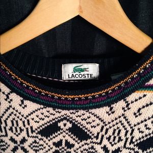 Lacoste knit sweater & Brown pouch (Bundle Deal)
