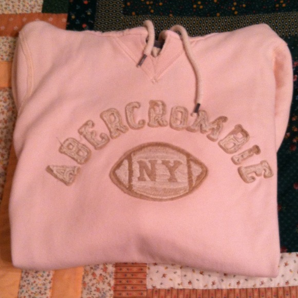 Abercrombie and Fitch pink and gray sweatshirt