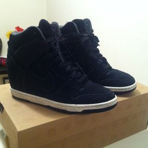 Nike Dunk Sky Hi Sneakers Black Amazing Condition