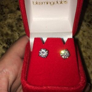 Bloomingdales CZ stud earrings