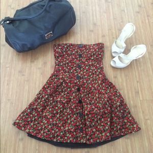 Red n' Black Floral Dress