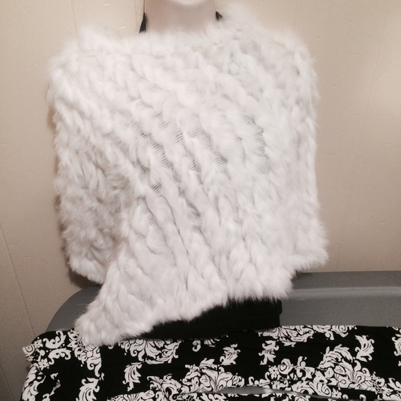 Rabbit fur shawl