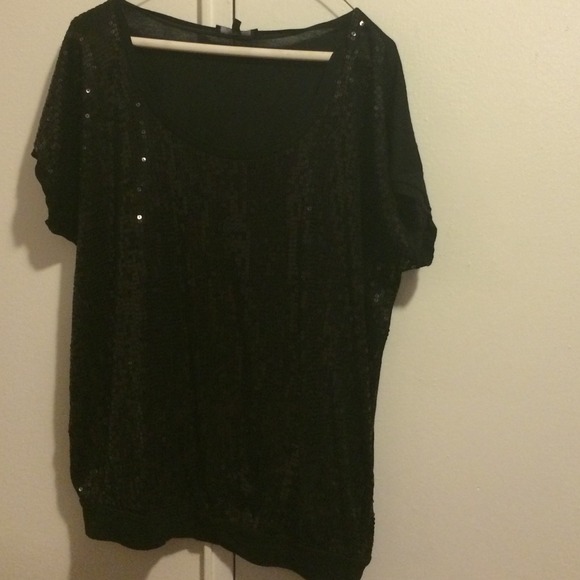 Express black evening blouse