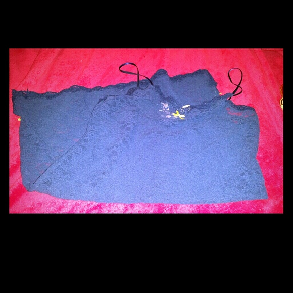 Navy blue see through lingerie dress