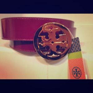 Brand new Tory Burch belt in raspberry.