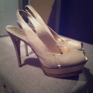 Bebe sling back high heel