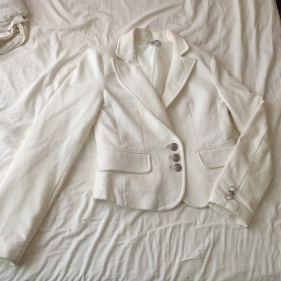 White blazer jacket.