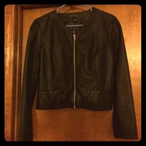 Black Faux Leather Jacket