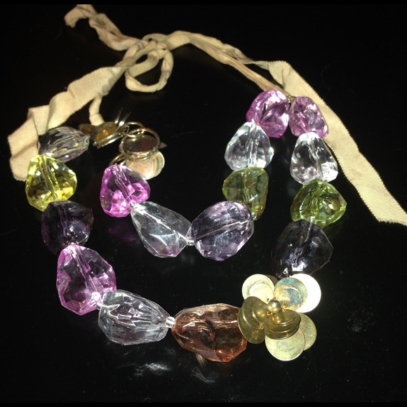 Anthropologie colorful stone necklace