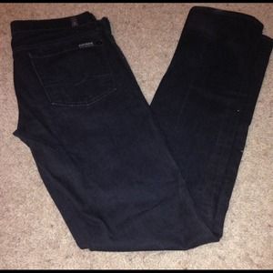 7 for all mankind black straight leg