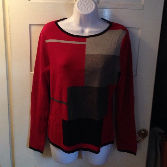 Geoffrey Beene Sport Sweater Top sz M