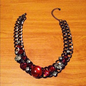 Red jeweled necklace