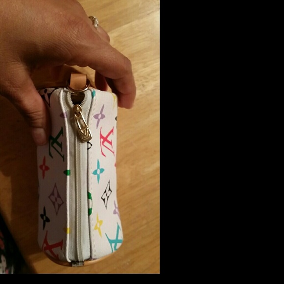 White makeup bag