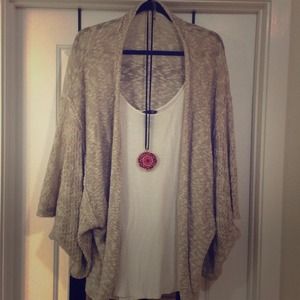 Free People Oatmeal Open Sweater