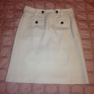 J. Crew winter white wool skirt