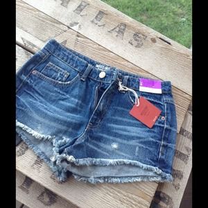 Cute high waisted denim shorts