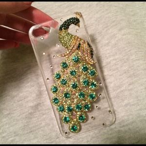 Iphone 5/5s Green Jewel Peacock Case 💚💎