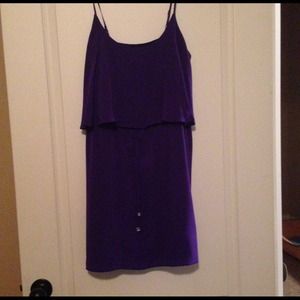 Single Dress silk royal blue dress