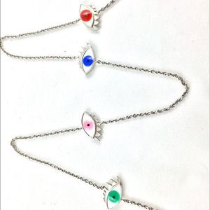 Delfina Delettrez Jewelry - Delfina Delettrez Silver Evil Eye Necklace Delfina Delettrez Jewelry - Delfina Delettrez Silver Evil Eye Necklace