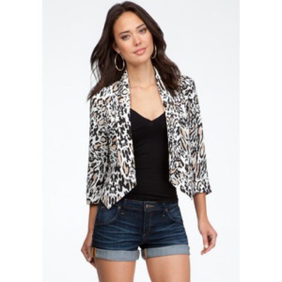 Bebe leopard blazer NWOT