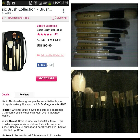 Bobbi Brown makeup brushes