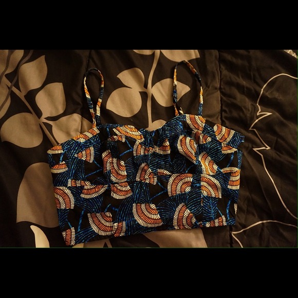 Tribal print crop top