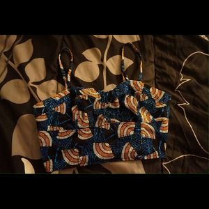 Tribal print crop top
