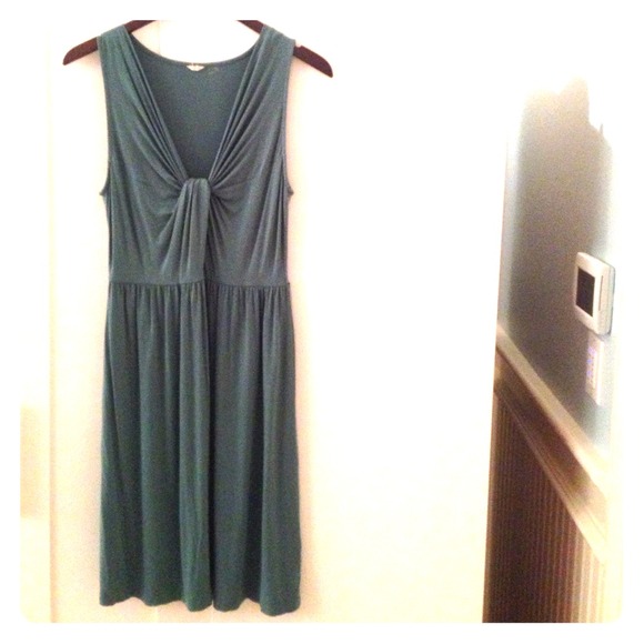 Green Twist Front Dress