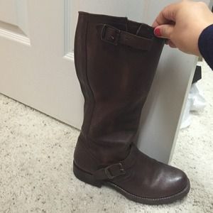 Frye Veronica Slouch riding boot- chocolate brown